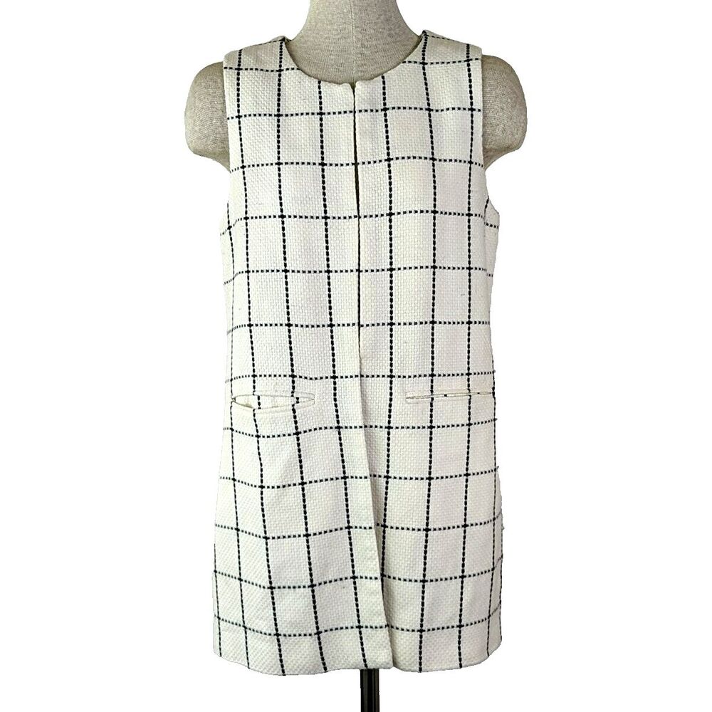 Sanctuary Black and White Checkered Vest